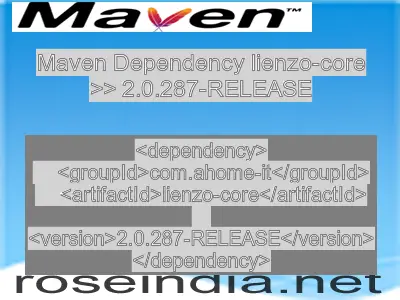 Maven dependency of lienzo-core version 2.0.287-RELEASE