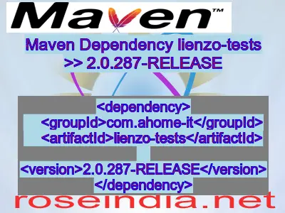 Maven dependency of lienzo-tests version 2.0.287-RELEASE
