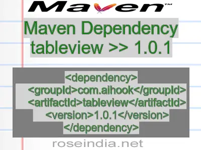 Maven dependency of tableview version 1.0.1