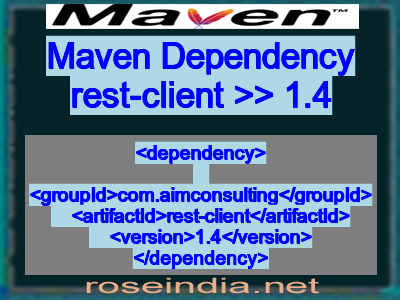 Maven dependency of rest-client version 1.4