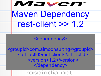 Maven dependency of rest-client version 1.2