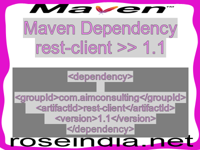 Maven dependency of rest-client version 1.1