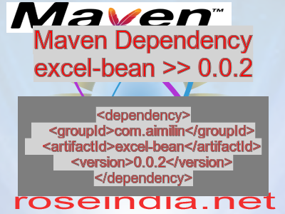 Maven dependency of excel-bean version 0.0.2