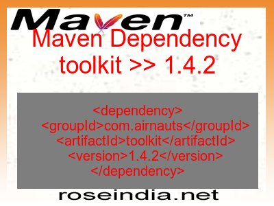 Maven dependency of toolkit version 1.4.2