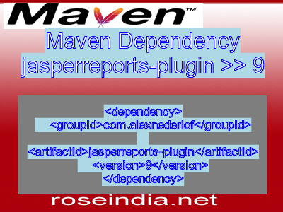 Maven dependency of jasperreports-plugin version 9