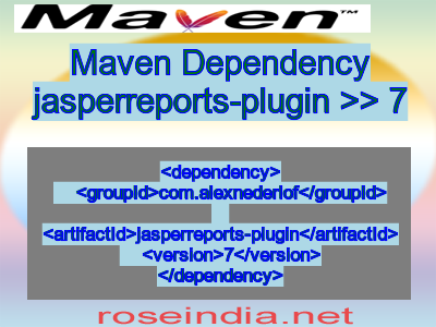 Maven dependency of jasperreports-plugin version 7