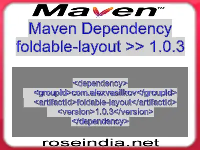 Maven dependency of foldable-layout version 1.0.3