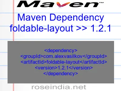 Maven dependency of foldable-layout version 1.2.1