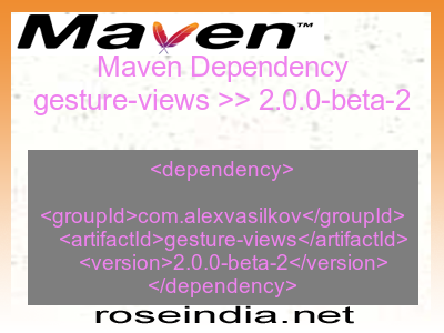 Maven dependency of gesture-views version 2.0.0-beta-2