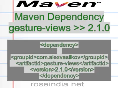 Maven dependency of gesture-views version 2.1.0