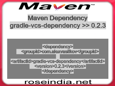 Maven dependency of gradle-vcs-dependency version 0.2.3
