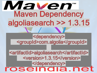Maven dependency of algoliasearch version 1.3.15