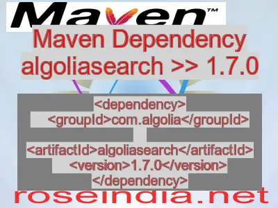 Maven dependency of algoliasearch version 1.7.0