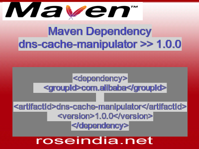 Maven dependency of dns-cache-manipulator version 1.0.0