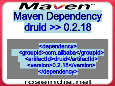 Maven dependency of druid version 0.2.18