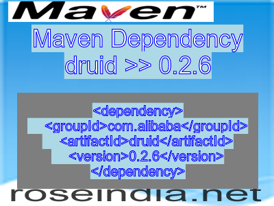 Maven dependency of druid version 0.2.6