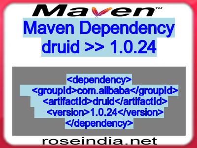 Maven dependency of druid version 1.0.24