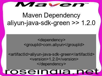 Maven dependency of aliyun-java-sdk-green version 1.2.0