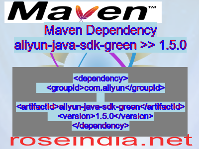 Maven dependency of aliyun-java-sdk-green version 1.5.0
