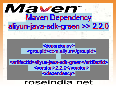 Maven dependency of aliyun-java-sdk-green version 2.2.0