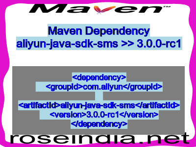 Maven dependency of aliyun-java-sdk-sms version 3.0.0-rc1