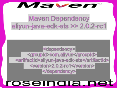 Maven dependency of aliyun-java-sdk-sts version 2.0.2-rc1