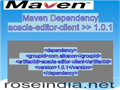 Maven dependency of acacia-editor-client version 1.0.1