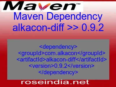 Maven dependency of alkacon-diff version 0.9.2