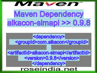 Maven dependency of alkacon-simapi version 0.9.8