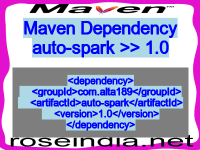 Maven dependency of auto-spark version 1.0