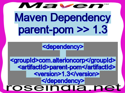 Maven dependency of parent-pom version 1.3