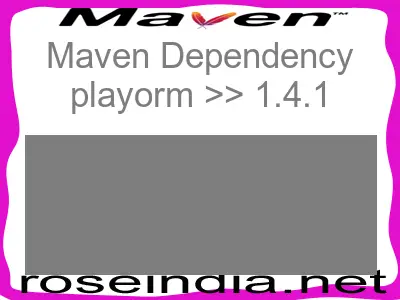 Maven dependency of playorm version 1.4.1