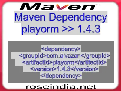 Maven dependency of playorm version 1.4.3
