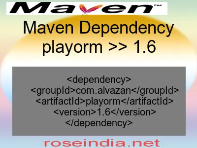 Maven dependency of playorm version 1.6
