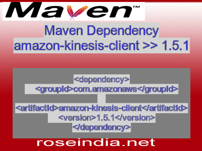 Maven dependency of amazon-kinesis-client version 1.5.1