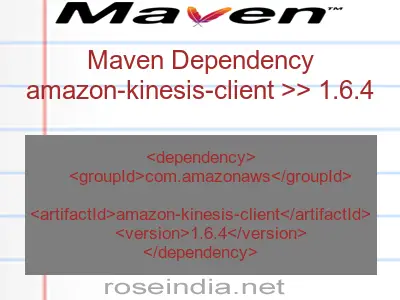 Maven dependency of amazon-kinesis-client version 1.6.4