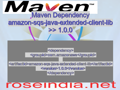 Maven dependency of amazon-sqs-java-extended-client-lib version 1.0.0