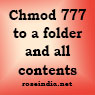 Chmod 777 to a folder and all contents