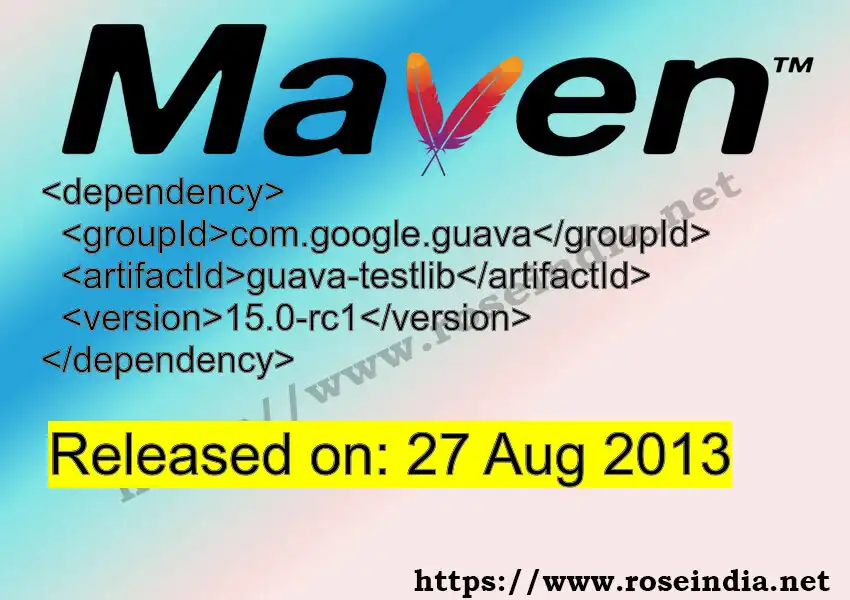Maven dependency for GROUP_ID - ARTIFACT_ID version VERSION_ID is released. Learn to use ARTIFACT_ID version VERSION_ID in Maven based Java projects