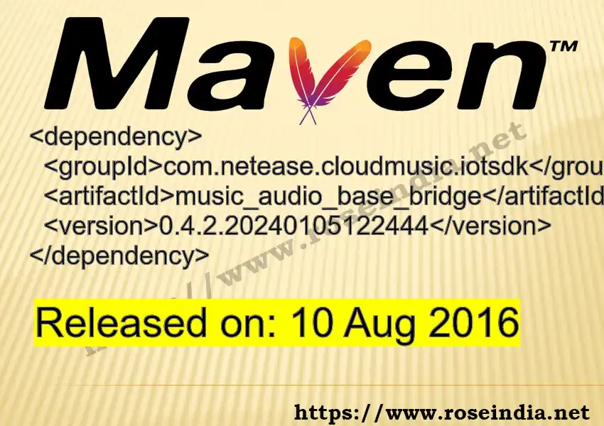 Maven dependency for  GROUP_ID - ARTIFACT_ID version VERSION_ID is released. Learn to use  ARTIFACT_ID version VERSION_ID in Maven based Java projects