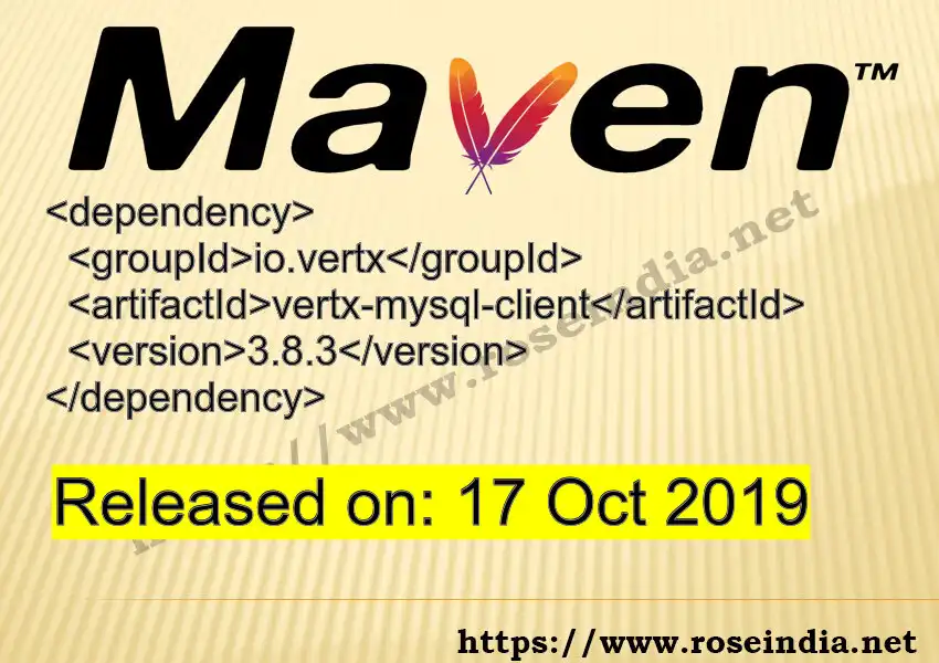 Maven dependency for GROUP_ID - ARTIFACT_ID version VERSION_ID is released. Learn to use ARTIFACT_ID version VERSION_ID in Maven based Java projects