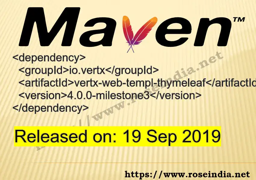 Maven dependency for GROUP_ID - ARTIFACT_ID version VERSION_ID is released. Learn to use ARTIFACT_ID version VERSION_ID in Maven based Java projects
