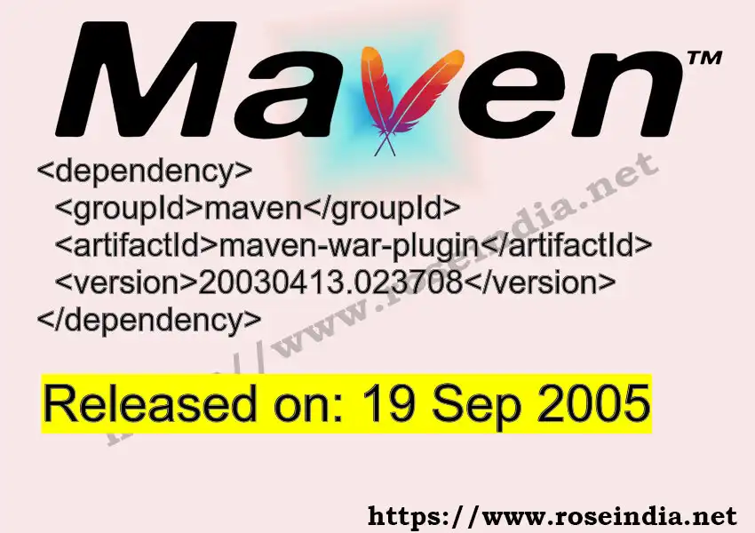 Maven War Plugin maven-war-plugin Latest Version