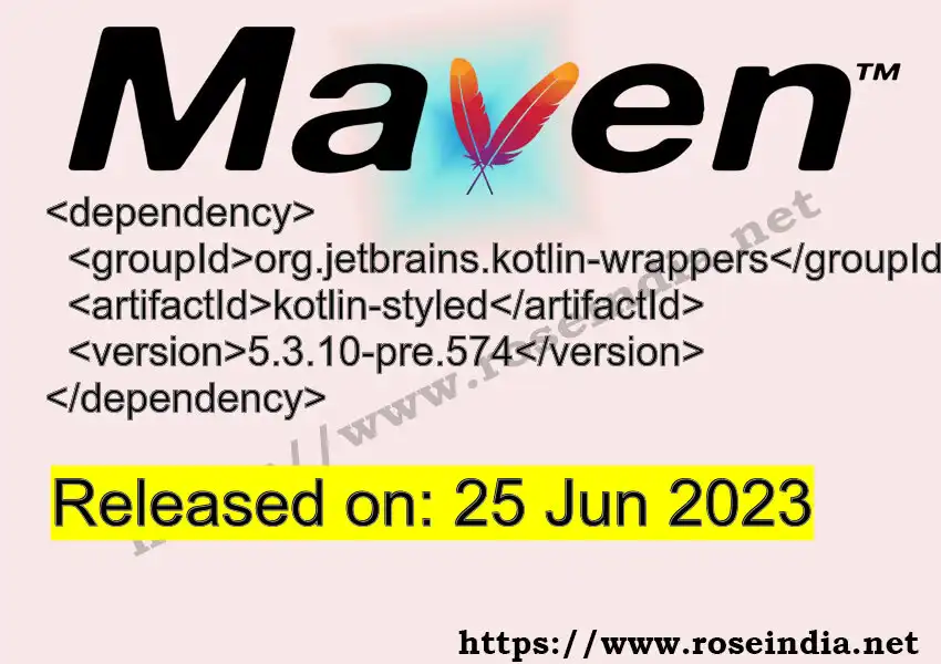 Maven dependency for GROUP_ID - ARTIFACT_ID version VERSION_ID is released. Learn to use ARTIFACT_ID version VERSION_ID in Maven based Java projects