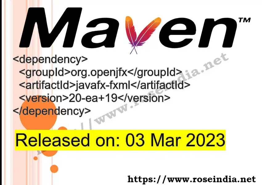 Maven dependency for GROUP_ID - ARTIFACT_ID version VERSION_ID is released. Learn to use ARTIFACT_ID version VERSION_ID in Maven based Java projects