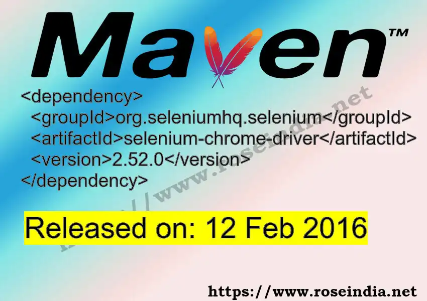 Maven dependency for  GROUP_ID - ARTIFACT_ID version VERSION_ID is released. Learn to use  ARTIFACT_ID version VERSION_ID in Maven based Java projects