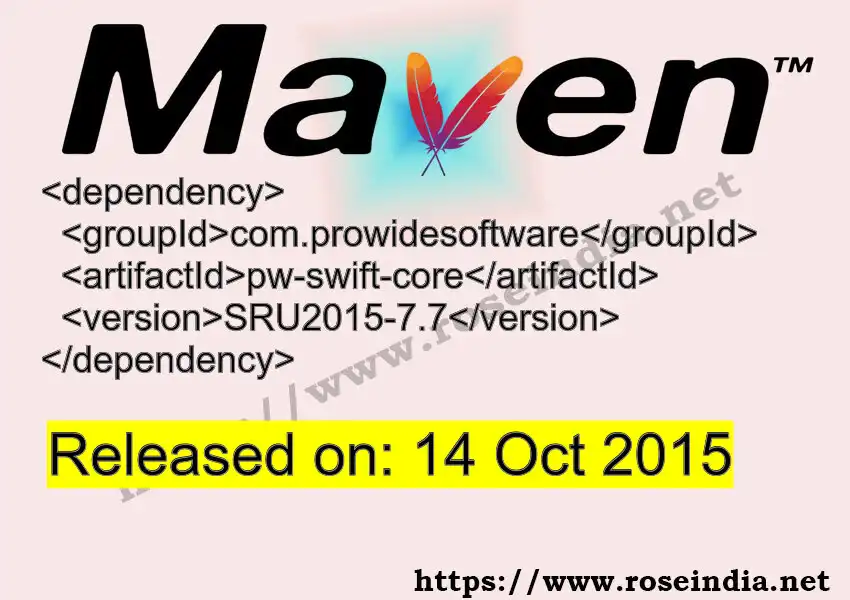 Maven dependency for GROUP_ID - ARTIFACT_ID version VERSION_ID is released. Learn to use ARTIFACT_ID version VERSION_ID in Maven based Java projects