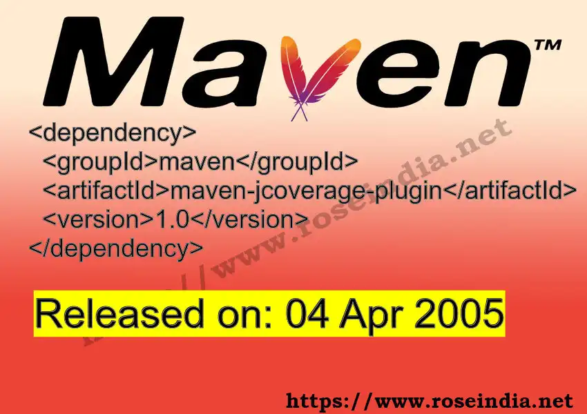 Maven Jcoverage Plugin maven-jcoverage-plugin Latest Version