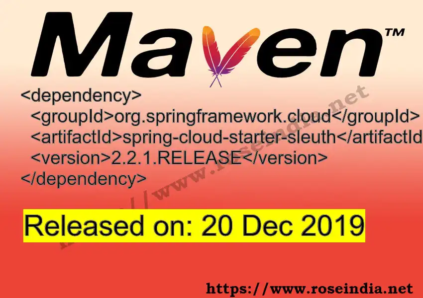 Maven dependency for GROUP_ID - ARTIFACT_ID version VERSION_ID is released. Learn to use ARTIFACT_ID version VERSION_ID in Maven based Java projects