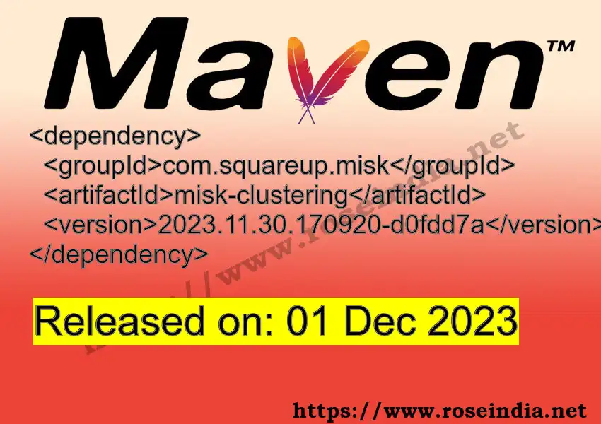 Maven dependency for  GROUP_ID - ARTIFACT_ID version VERSION_ID is released. Learn to use  ARTIFACT_ID version VERSION_ID in Maven based Java projects